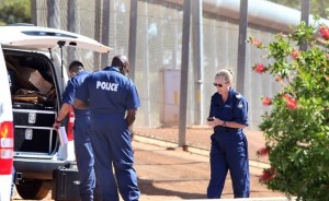 Police forensic officers at Wooroloo Prison Farm following a serious assault. Pic Michael O'Brien - The West Australian - 22nd April 2014 -